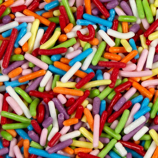Krazy Sprinkles - Classic Rainbow Jimmies Mix (1/2 Cup, 1x Jar) for Cakes, Ice Cream & Cookies